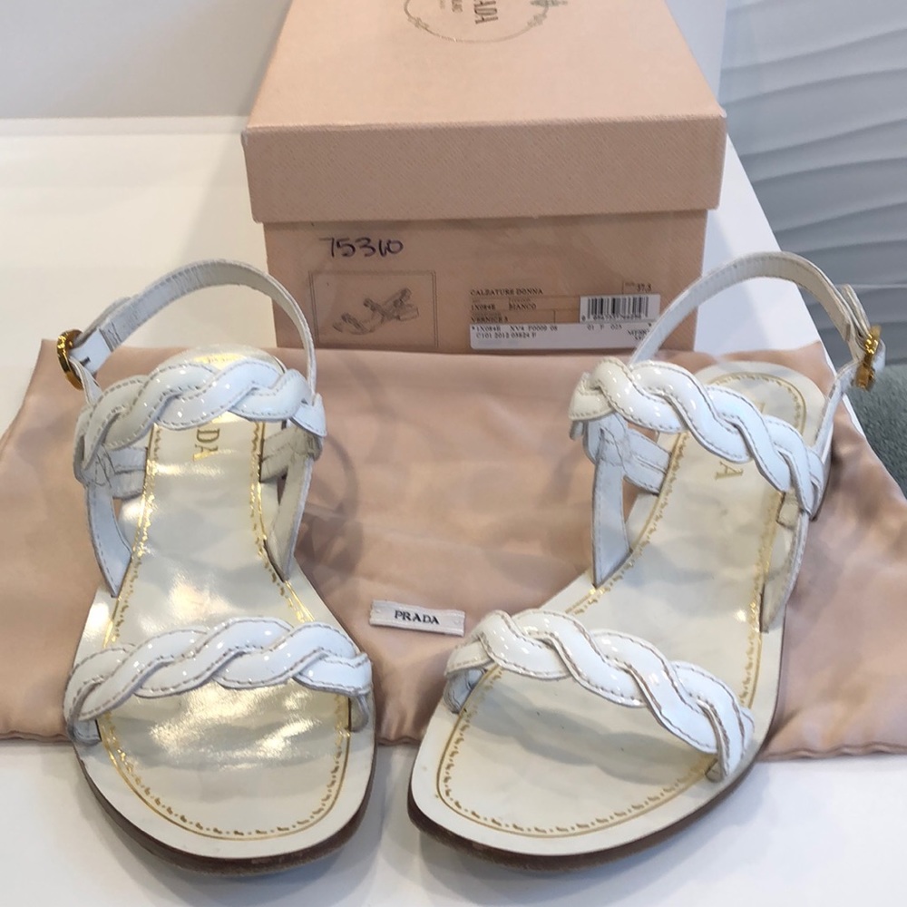 Prada Calzature Donna white flats